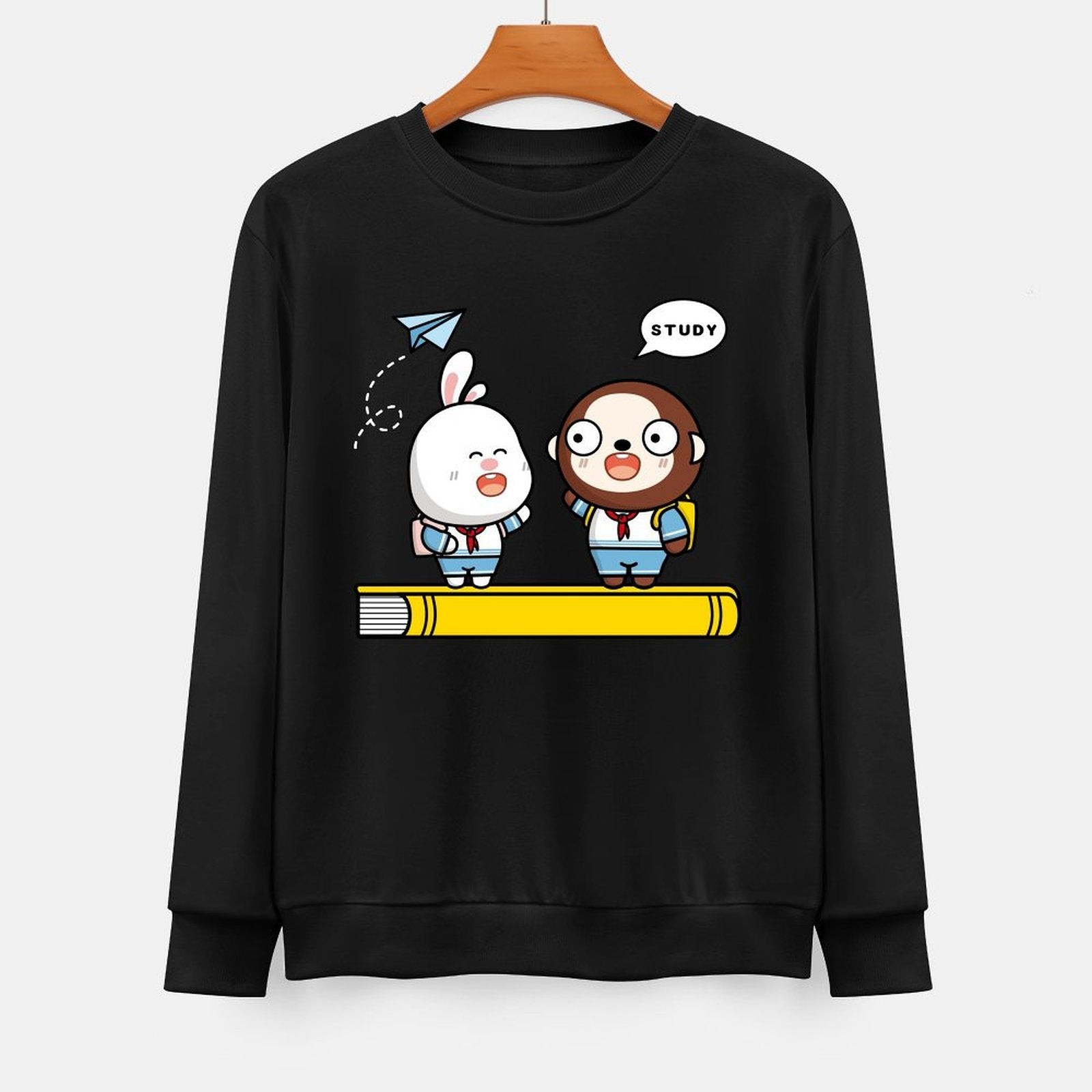 Front Patterned Long Sleeve TopComfortSeries Soft-Touch